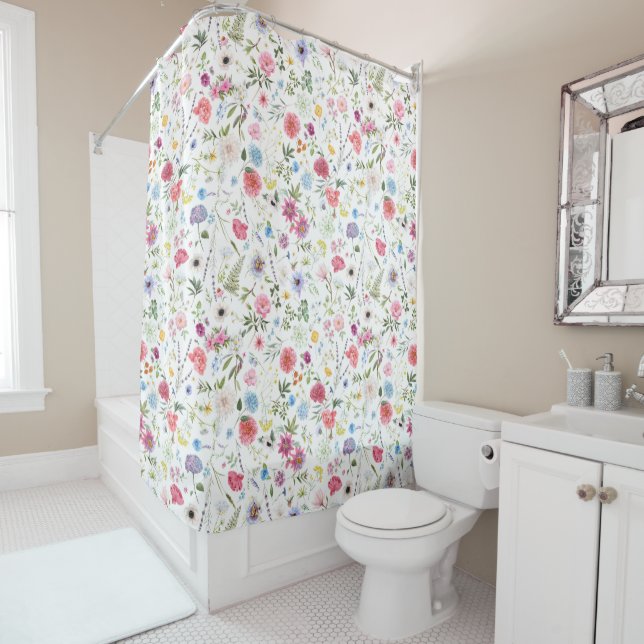 Watercolor Wildflower Botanical Garden Pattern (In Situ)