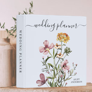 Watercolor Wildflower Bouquet #1 Wedding Planner Binder