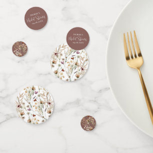 Watercolor Wildflower Bridal Shower Confetti