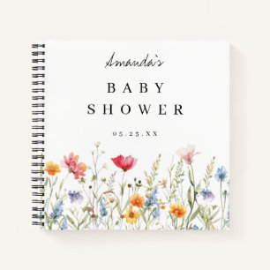 Watercolor Wildflower Bridal Shower Guest Book