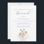 Watercolor Wildflower Calligraphy 90th Birthday Invitation<br><div class="desc">Watercolor Wildflower Calligraphy 90th Birthday Invitation</div>