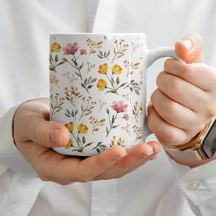 Watercolor Wildflower Coffee Mug