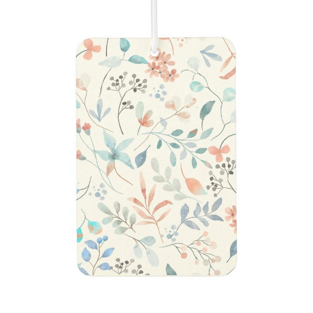  Watercolor Wildflower Floral Air Freshener (Front)