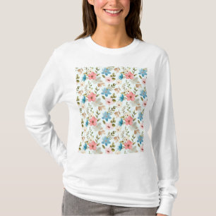 Watercolor Wildflower Floral Pattern T-Shirt