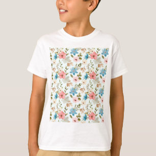 Watercolor Wildflower Floral Pattern T-Shirt