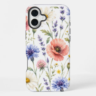 Watercolor Wildflower Meadow Floral iPhone 16 Plus Case