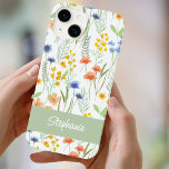 Watercolor Wildflower Name Case-Mate iPhone 14 Case<br><div class="desc">This boho wildflower pattern would look beautiful on your phone with your name or monogram.</div>