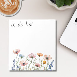 Watercolor Wildflower Notepad