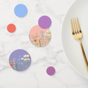 Watercolor Wildflower Pastel Confetti