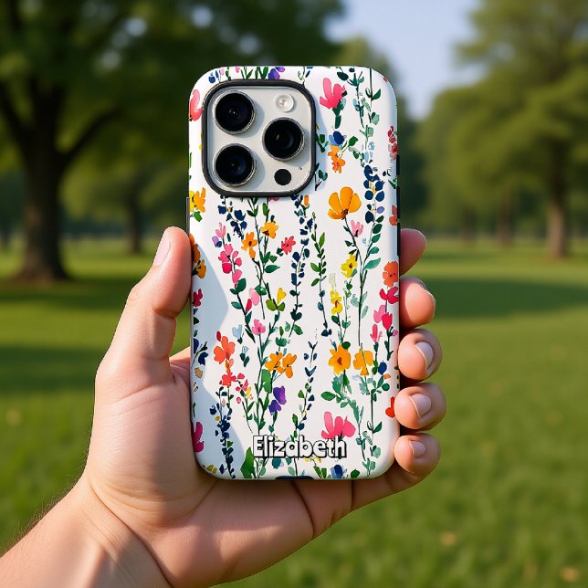 Watercolor Wildflower Pattern Case-Mate iPhone Case (Creator Uploaded)