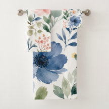 Watercolor Wildflower Pattern Modern Botanical