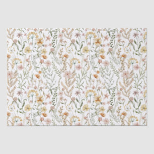 Watercolor Wildflower Pattern Tissue Paper