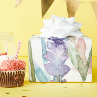 Watercolor Wildflower Pattern Wrapping Paper