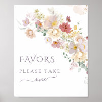Watercolor Wildflower Purple Spring Bridal favors