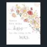 Watercolor Wildflower Purple Spring Bridal Game Poster<br><div class="desc">This Watercolor Wildflower modern design help you plan a great Bridal Shower!</div>