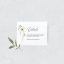 Watercolor Wildflower Wedding Details