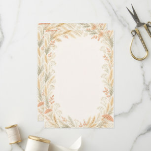 Watercolor Wildflower Wedding Program Blush Boho