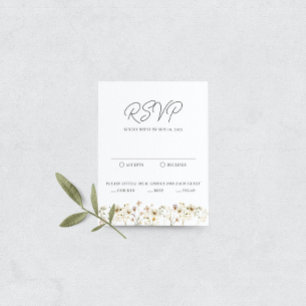 Watercolor Wildflower Wedding RSVP Card