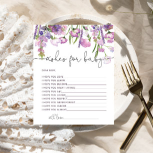 Watercolor Wildflower Wishes for Baby Card