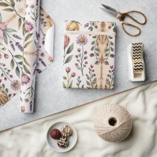 Watercolor Wildflower Wrapping Paper