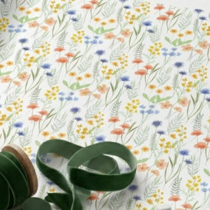 Watercolor Wildflower Wrapping Paper