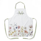 Watercolor Wildflowers Boho Stylish with Monogram