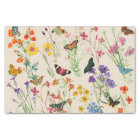 Watercolor Wildflowers & Butterflies Floral Garden