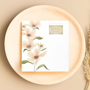 Watercolor Wildflowers Custom Name Vintage Floral Notepad