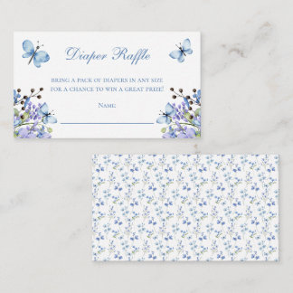 Watercolor Wildflowers Diaper Raffle Baby Shower Enclosure Card