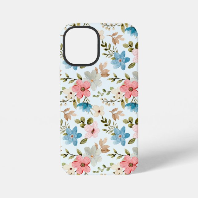Watercolor Wildflowers Floral Pattern-67676 iPhone Case (Back)