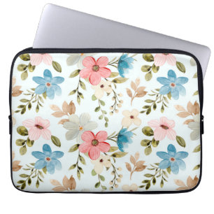 Watercolor Wildflowers Floral Pattern-67676 Laptop Sleeve