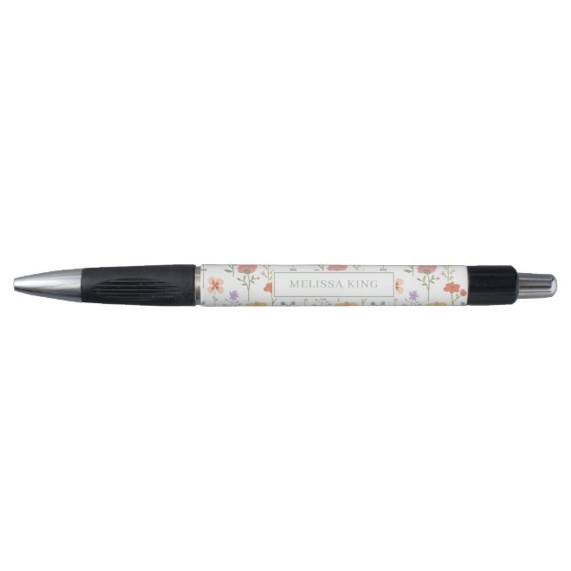 Watercolor Wildflowers Floral Pen (Front)