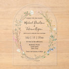  watercolor wildflowers floral wreath wedding arch