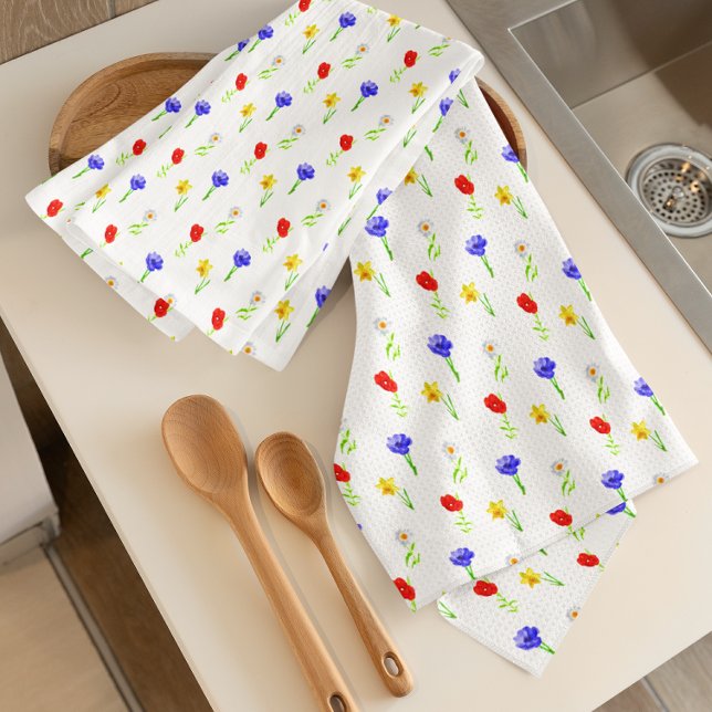 Watercolor Wildflowers Kitchen Towel (Creator Uploaded)