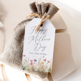 Watercolor Wildflowers Mother's Day Gift Tags