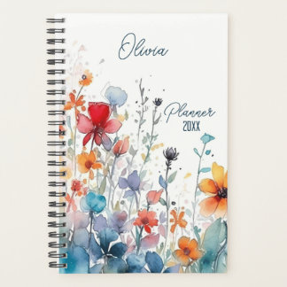 Watercolor Wildflowers Name And Year