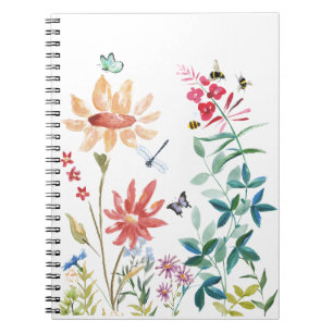 Watercolor Wildflowers Notebook