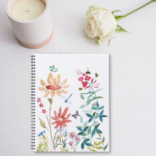 Watercolor Wildflowers Notebook