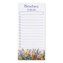 Watercolor Wildflowers Personalized Summer 