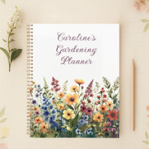 Watercolor Wildflowers Personalized Summer 