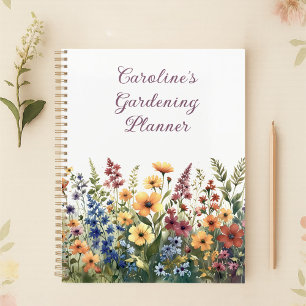 Watercolor Wildflowers Personalized Summer Planner