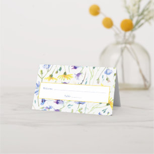Watercolor Wildflowers Reception Place Card