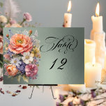 Watercolor Wildflowers - Sage Table Number<br><div class="desc">This lovely design features a nature inspired background embellished with wildflowers, and a placeholder for the number. To edit the number: change the number individually and add to your cart. Designed to coordinate with the Springtime Wildflowers Wedding Collection. To change details, click «Personalize». To move the text or change the...</div>