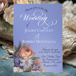 Watercolor Wildflowers - Sky Blue