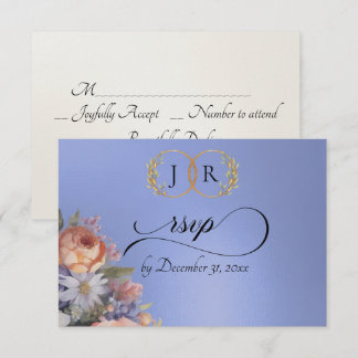 Watercolor Wildflowers - Sky Blue RSVP Card