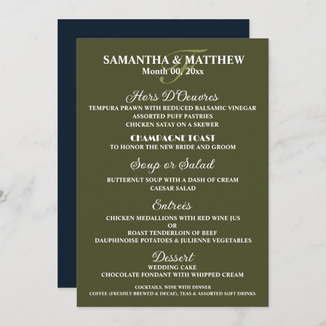 Watercolor wine bottles vineyard grapes menu (Front/Back)