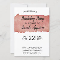Watercolor Wine Stain Winery Birthday Party
