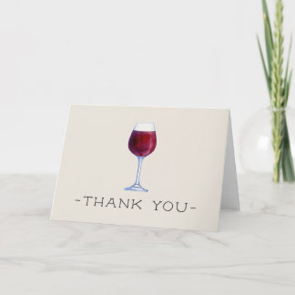 Watercolor Wine Thank You Cards Personalized