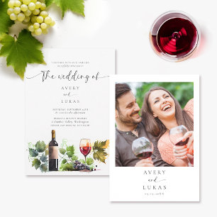 Watercolor Winery Faire-part de mariage