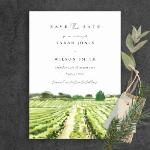 Watercolor Winery Vineyard Enregistrer La Carte Da